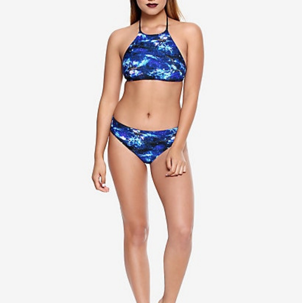 NWT 👙FULL BIKINI SET Jrs Reversible Galaxy Print